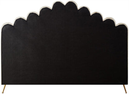 Meridian Furniture - Lily Cream Velvet King Bed - LilyCream-K veiw 5
