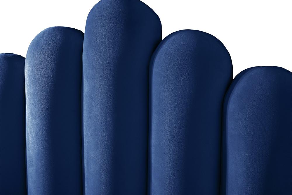 Meridian Furniture - Lily Navy Velvet Full Bed - LilyNavy-F veiw 6