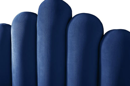 Meridian Furniture - Lily Navy Velvet Full Bed - LilyNavy-F veiw 6
