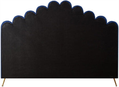 Meridian Furniture - Lily Navy Velvet King Bed - LilyNavy-K veiw 5