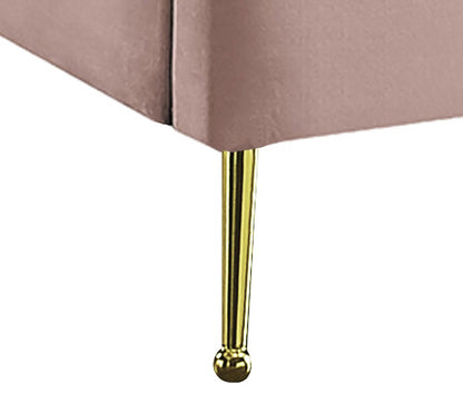Meridian Furniture - Lily Pink Velvet Queen Bed - LilyPink-Q veiw 5