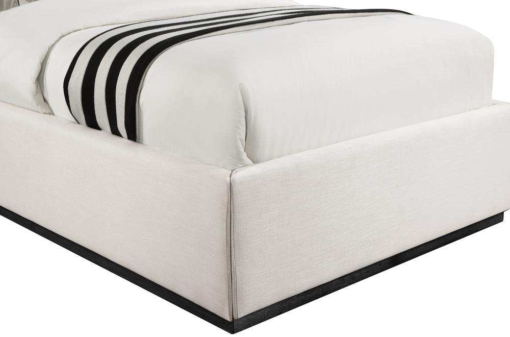 Meridian Furniture - Logan Beige Linen Textured Fabric Twin Bed - LoganBeige-T veiw 6