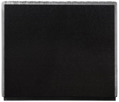 Meridian Furniture - Logan Grey Linen Textured Fabric Full Bed - LoganGrey-F veiw 5