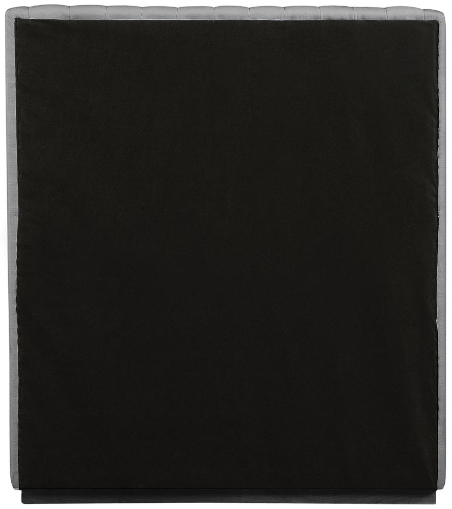 Meridian Furniture - Logan Grey Linen Textured Fabric Twin Bed - LoganGrey-T veiw 5