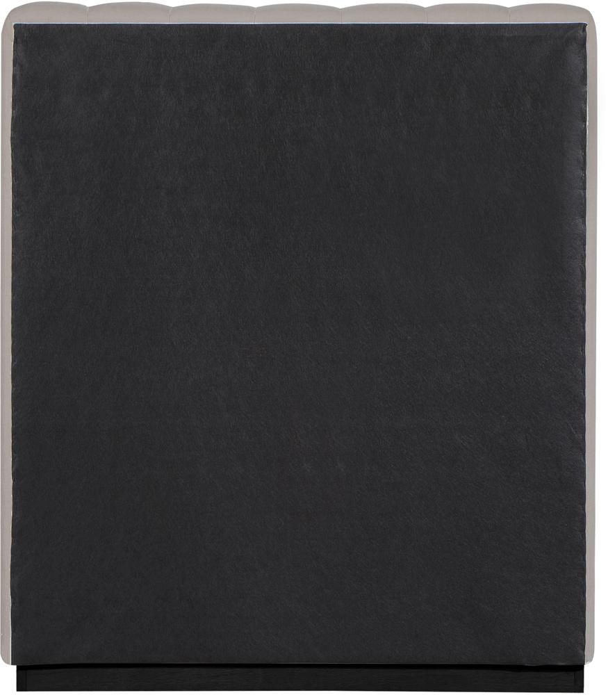 Meridian Furniture - Lucia Grey Linen Textured Fabric Twin Bed - LuciaGrey-T veiw 5