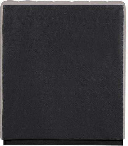 Meridian Furniture - Lucia Grey Linen Textured Fabric Twin Bed - LuciaGrey-T veiw 5