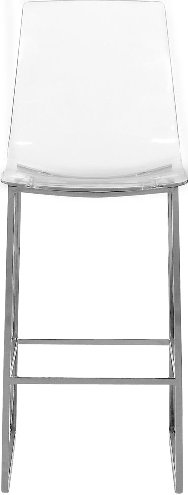 Meridian Furniture - Lumen Chrome Metal/Lucite Polycarbonate Stool - 720 veiw 4