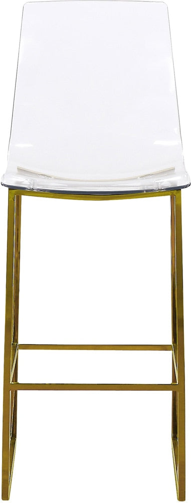 Meridian Furniture - Lumen Gold Metal/Lucite Polycarbonate Stool - 719 veiw 4