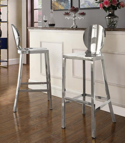 Meridian Furniture - Maddox Chrome Stainless Steel Stool - 704 veiw 2