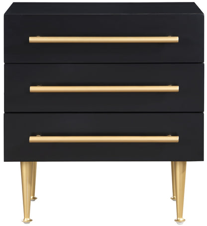 Meridian Furniture - Marisol Black Night Stand - 844Black-NS veiw 3