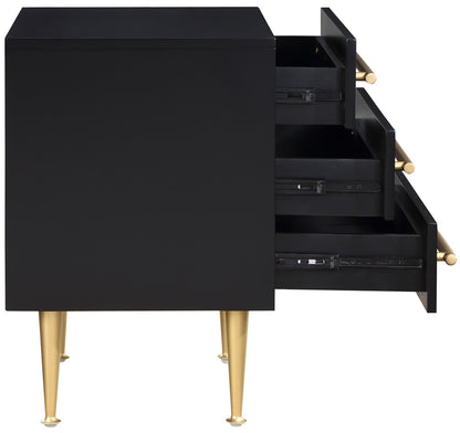 Meridian Furniture - Marisol Black Night Stand - 844Black-NS veiw 4