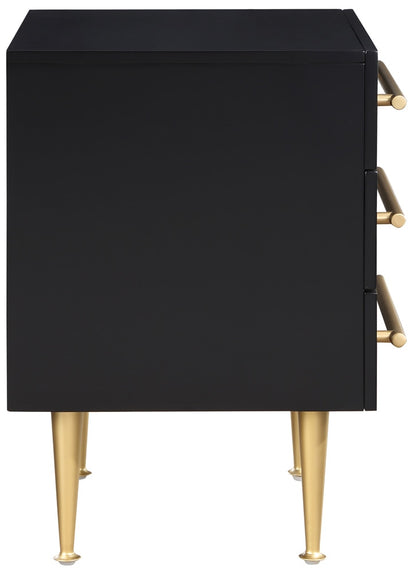 Meridian Furniture - Marisol Black Night Stand - 844Black-NS veiw 5