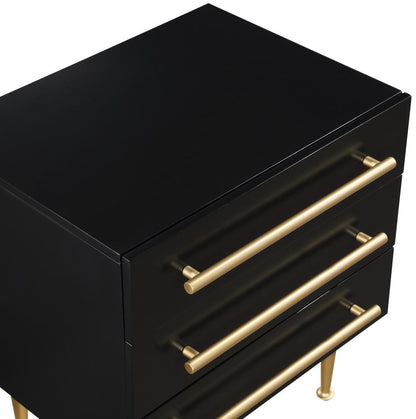 Meridian Furniture - Marisol Black Night Stand - 844Black-NS veiw 7