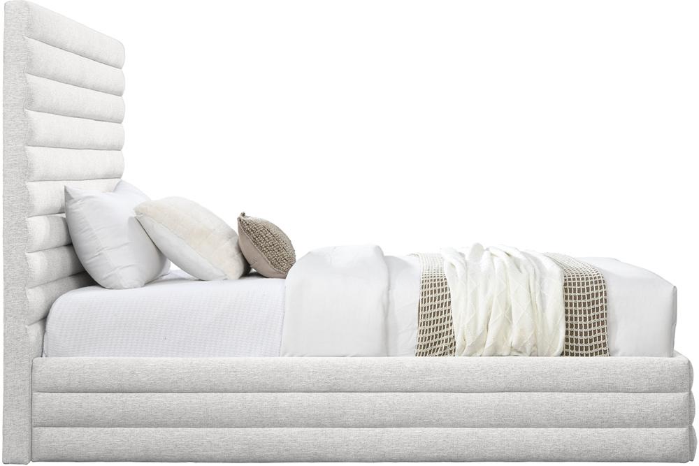 Meridian Furniture - Maxwell Cream Linen Textured Fabric Twin Bed - MaxwellCream-T veiw 4