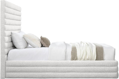 Meridian Furniture - Maxwell Cream Linen Textured Fabric Twin Bed - MaxwellCream-T veiw 4