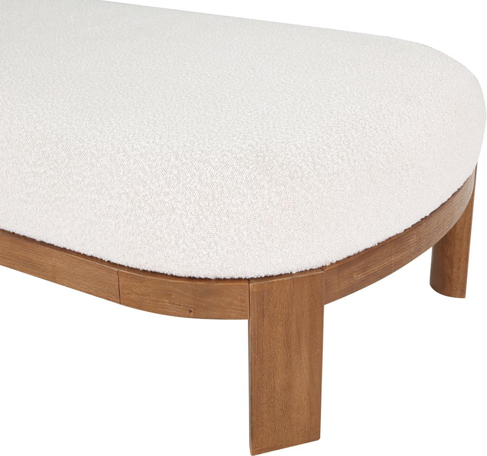 Meridian Furniture - Maybourne Cream Boucle Fabric Chaise/Bench - 22017Cream veiw 6