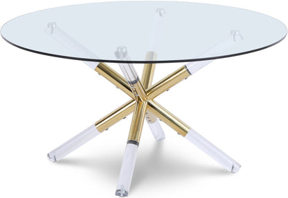 Meridian Furniture - Mercury Acrylic/Gold Coffee Table - 284-C veiw 1