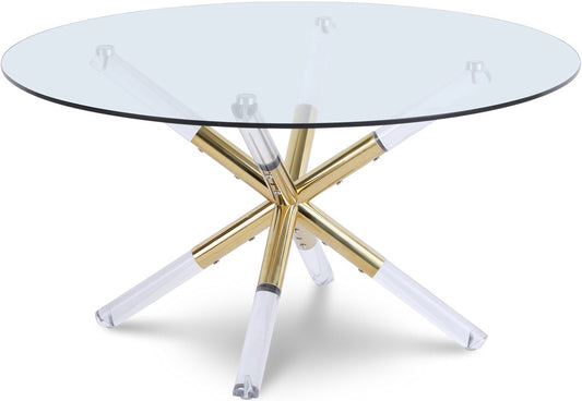 Meridian Furniture - Mercury Acrylic/Gold Coffee Table - 284-C veiw 1