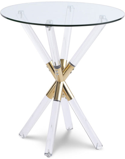 Meridian Furniture - Mercury Acrylic/Gold End Table - 284-E veiw 1