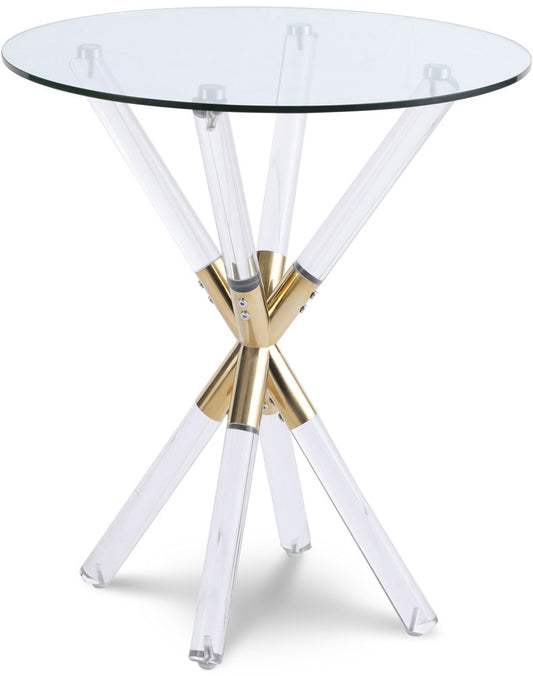 Meridian Furniture - Mercury Acrylic/Gold End Table - 284-E veiw 1