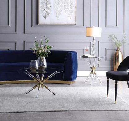 Meridian Furniture - Mercury Acrylic/Gold End Table - 284-E veiw 2