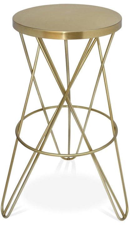Meridian Furniture - Mercury Gold Iron Bar Stool - 946Gold veiw 1
