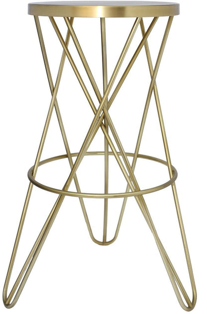 Meridian Furniture - Mercury Gold Iron Bar Stool - 946Gold veiw 3