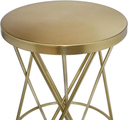 Meridian Furniture - Mercury Gold Iron Bar Stool - 946Gold veiw 4