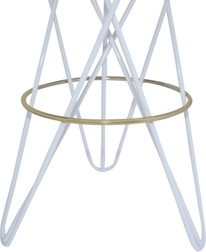 Meridian Furniture - Mercury White Iron Bar Stool - 946White veiw 5