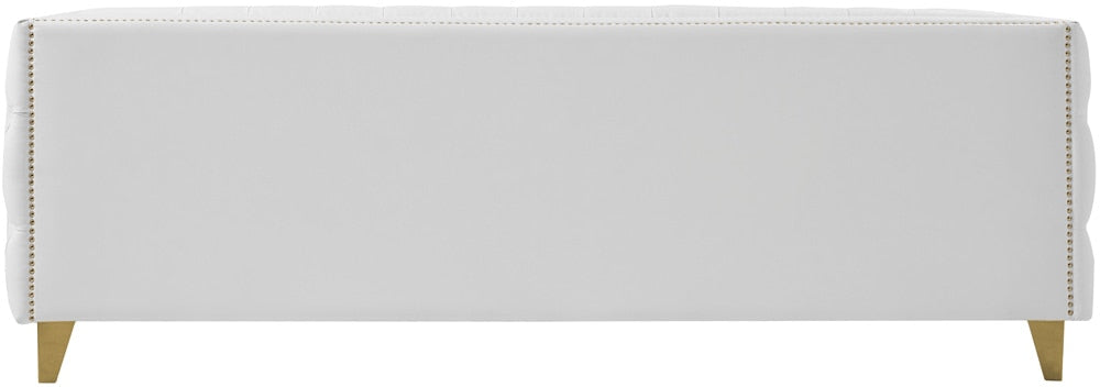 Meridian Furniture - Michelle White Vegan Leather Sofa - 651White-S veiw 3