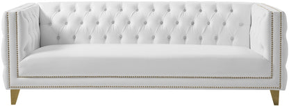 Meridian Furniture - Michelle White Vegan Leather Sofa - 651White-S veiw 4