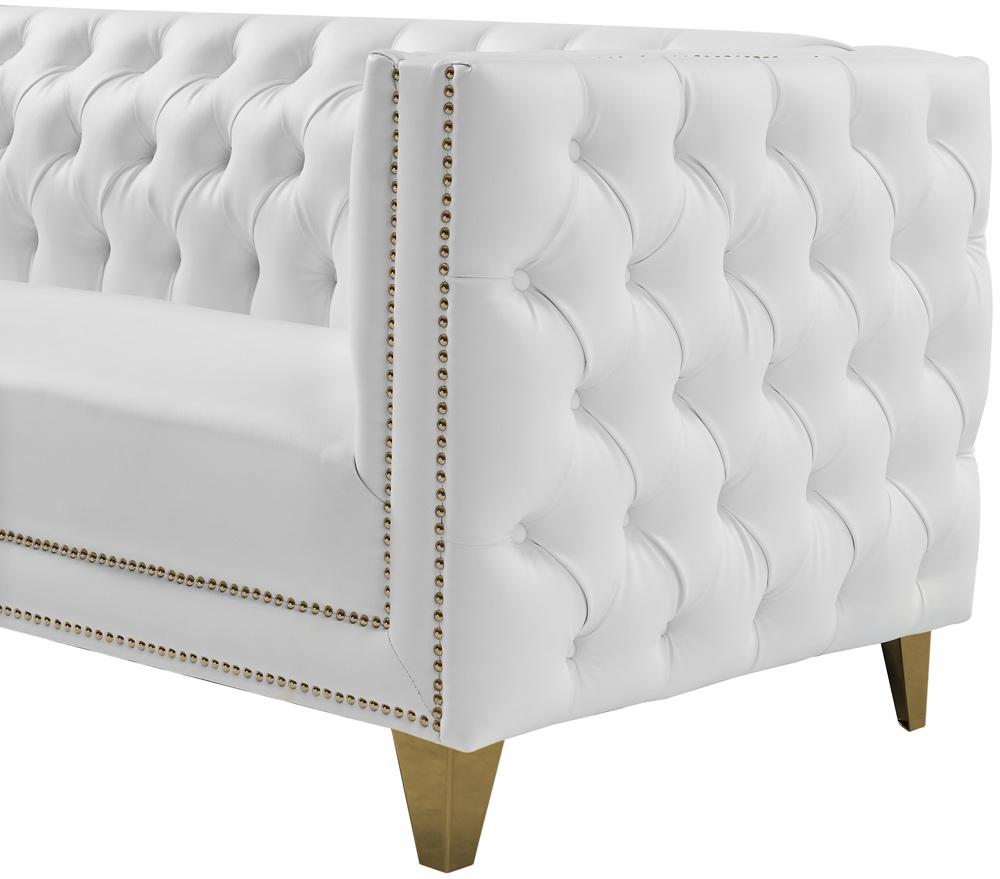 Meridian Furniture - Michelle White Vegan Leather Sofa - 651White-S veiw 7