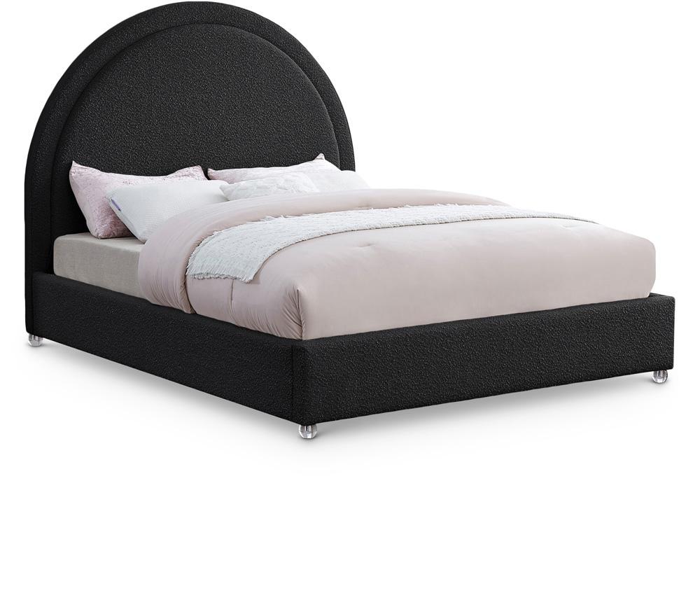 Meridian Furniture - Milo Black Fabric Full Bed - MiloBlack-F veiw 1