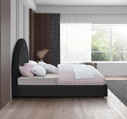 Meridian Furniture - Milo Black Fabric Full Bed - MiloBlack-F veiw 5