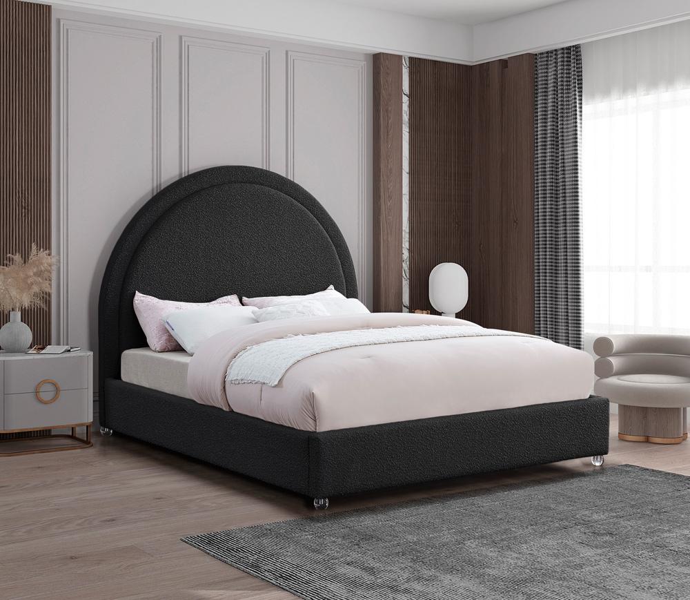 Meridian Furniture - Milo Black Fabric King Bed - MiloBlack-K veiw 2