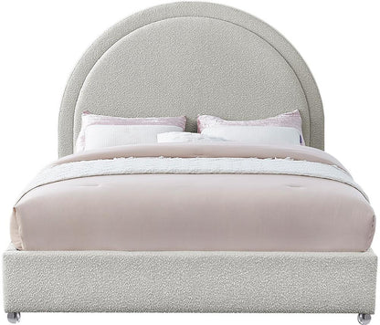 Meridian Furniture - Milo Cream Fabric Full Bed - MiloCream-F veiw 3