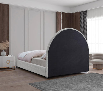 Meridian Furniture - Milo Cream Fabric Full Bed - MiloCream-F veiw 6