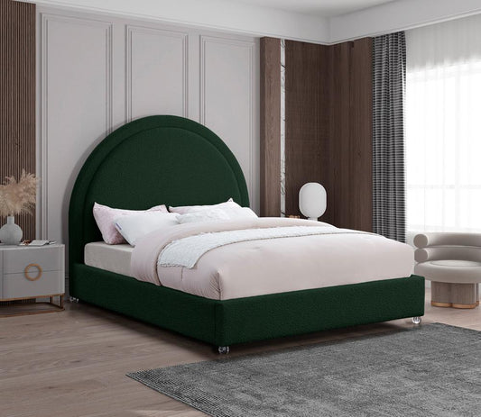 Meridian Furniture - Milo Green Fabric Queen Bed - MiloGreen-Q veiw 2