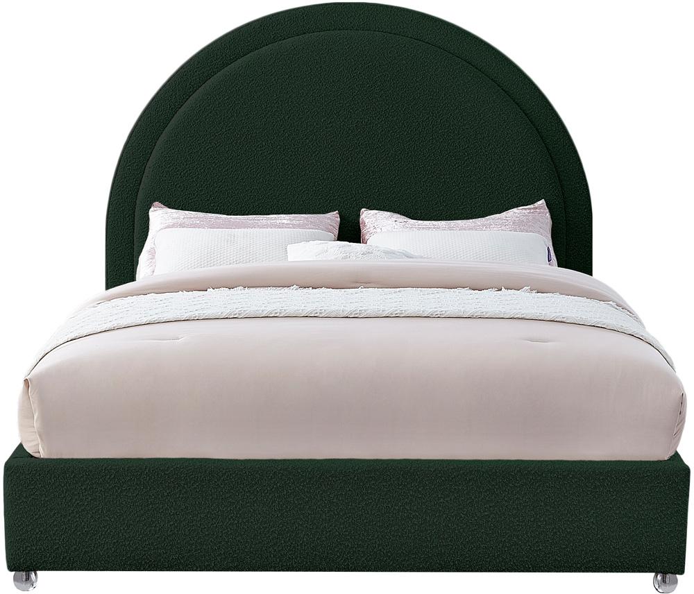 Meridian Furniture - Milo Green Fabric Queen Bed - MiloGreen-Q veiw 3
