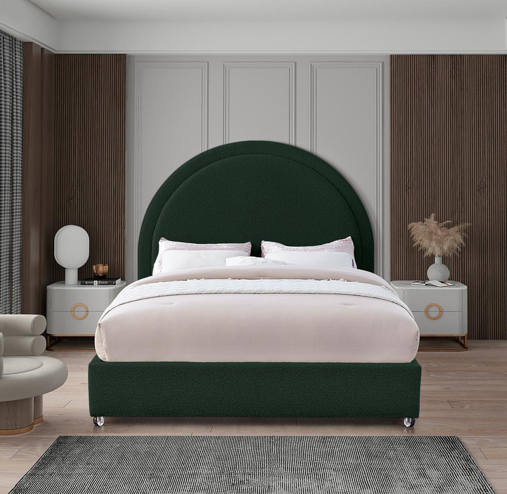 Meridian Furniture - Milo Green Fabric Queen Bed - MiloGreen-Q veiw 4