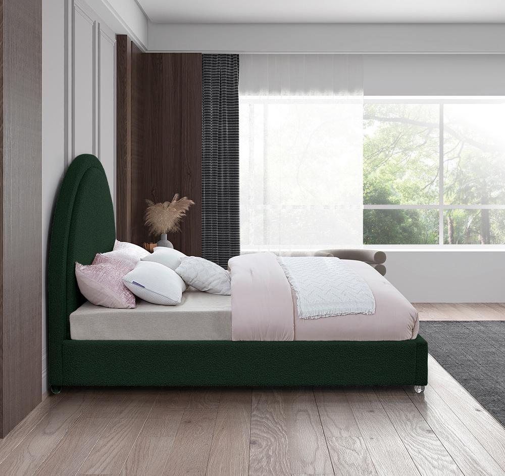 Meridian Furniture - Milo Green Fabric Queen Bed - MiloGreen-Q veiw 5
