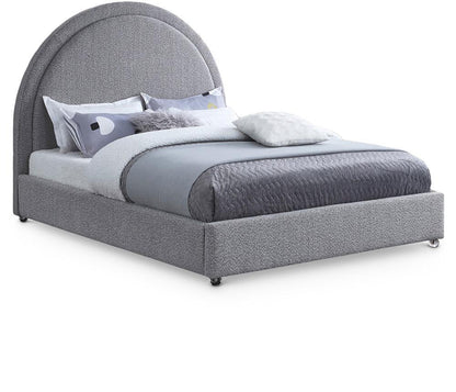 Meridian Furniture - Milo Grey Fabric Full Bed - MiloGrey-F veiw 1