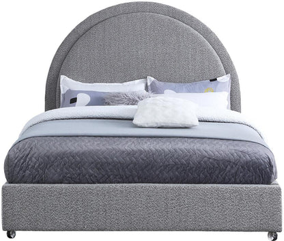 Meridian Furniture - Milo Grey Fabric Full Bed - MiloGrey-F veiw 3