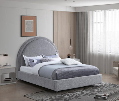 Meridian Furniture - Milo Grey Fabric King Bed - MiloGrey-K veiw 2
