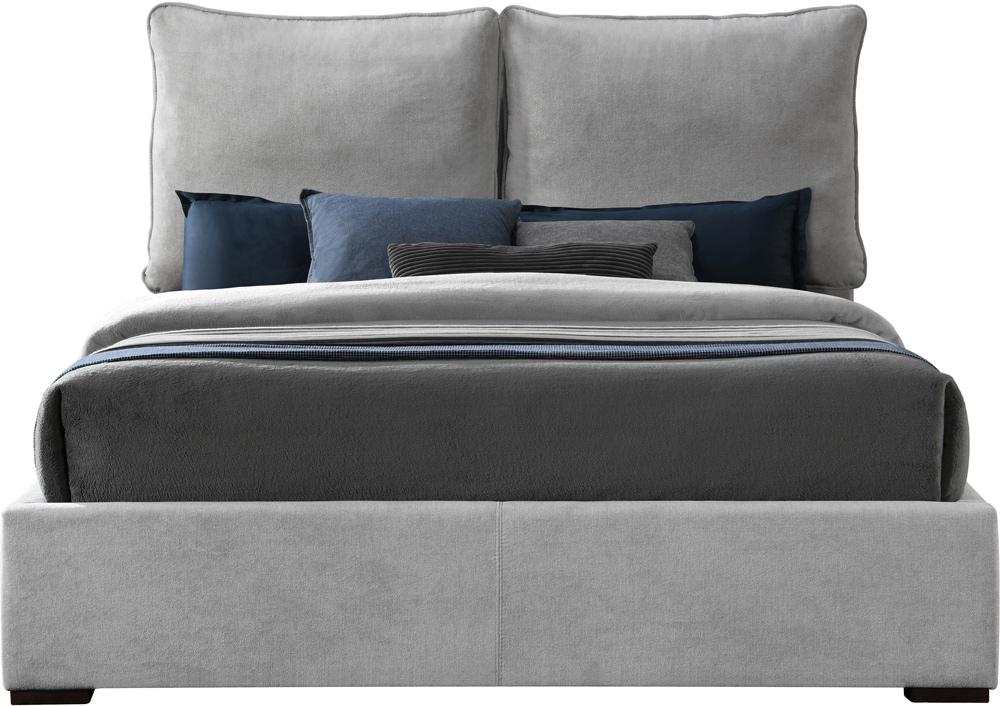 Meridian Furniture - Misha Light Grey Polyester Fabric King Bed - MishaGrey-K veiw 3
