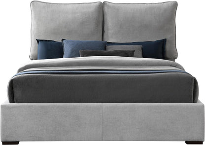 Meridian Furniture - Misha Light Grey Polyester Fabric King Bed - MishaGrey-K veiw 3