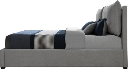 Meridian Furniture - Misha Light Grey Polyester Fabric King Bed - MishaGrey-K veiw 5