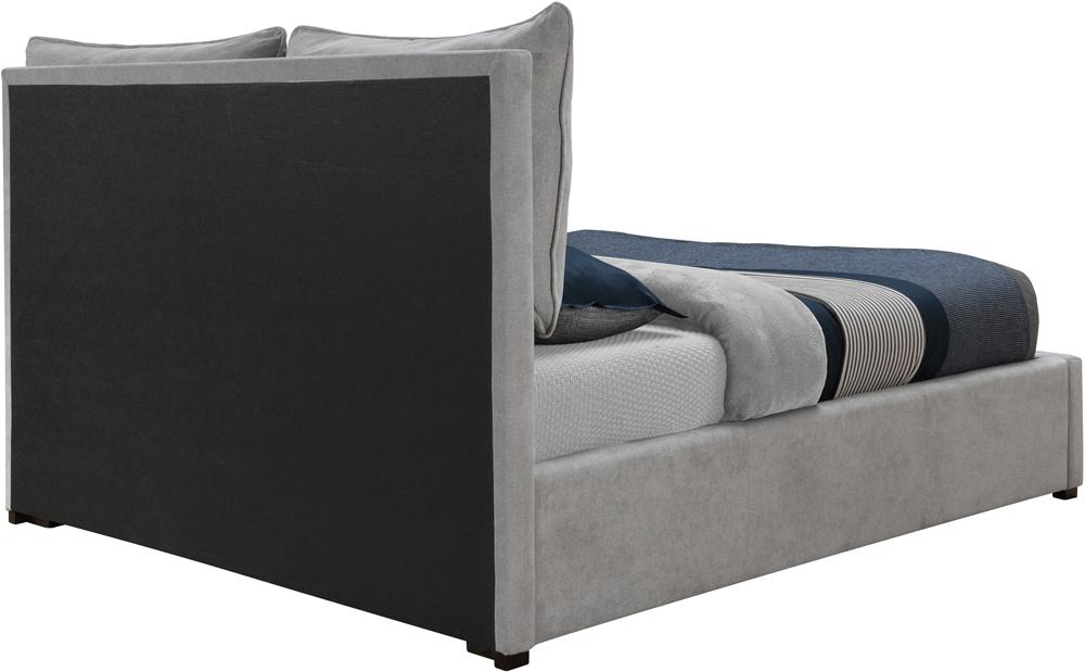 Meridian Furniture - Misha Light Grey Polyester Fabric King Bed - MishaGrey-K veiw 6