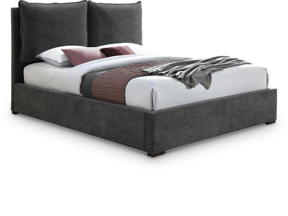 Meridian Furniture - Misha Pepper Black Polyester Fabric King Bed - MishaBlack-K veiw 1