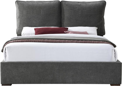 Meridian Furniture - Misha Pepper Black Polyester Fabric King Bed - MishaBlack-K veiw 3